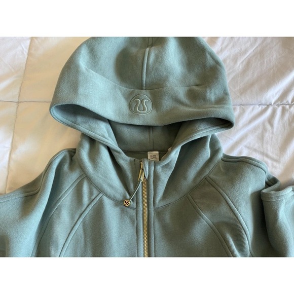 New Lululemon Scuba Oversized Half Zip Hoodie XL/ XXL Crater Blue/Gold NWT - Picture 4 of 11